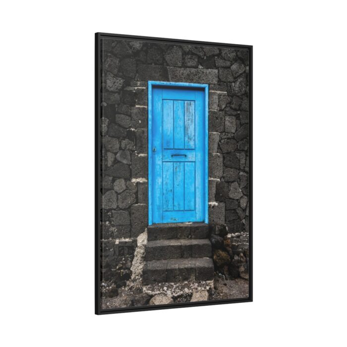 Blue Old Doors Framed Canvas - Image 1
