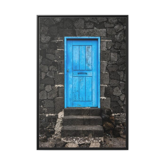 Blue Old Doors Framed Canvas - Image 2