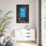 Blue Old Doors Framed Canvas - Image 4