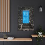 Blue Old Doors Framed Canvas - Image 5