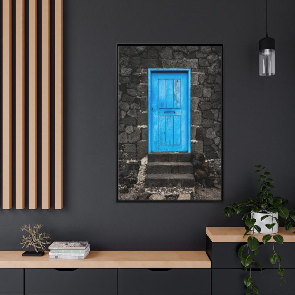 88299-124.jpg Blue Old Doors Framed Canvas