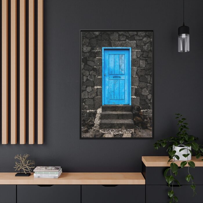 Blue Old Doors Framed Canvas - Image 5