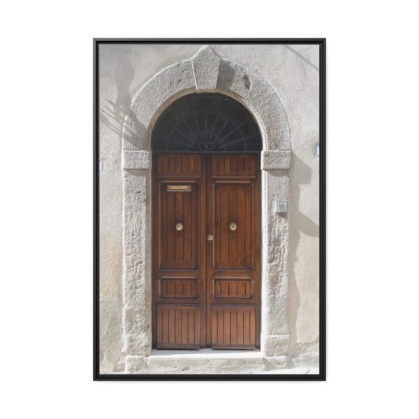 88299-126.jpg Arched Wooden Door, Architecture Framed Canvas