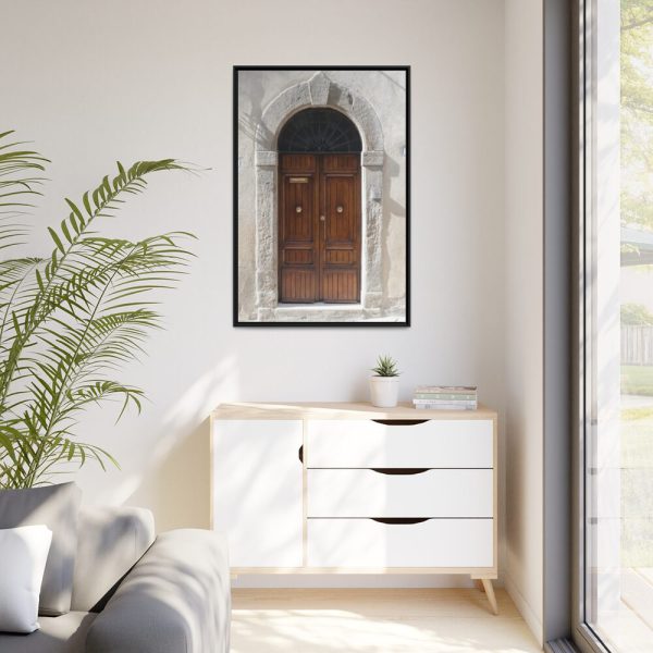 88299-128.jpg Arched Wooden Door, Architecture Framed Canvas