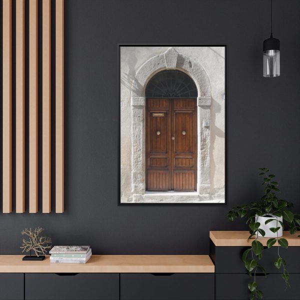 88299-129.jpg Arched Wooden Door, Architecture Framed Canvas