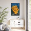 Yellow Corals Framed Canvas