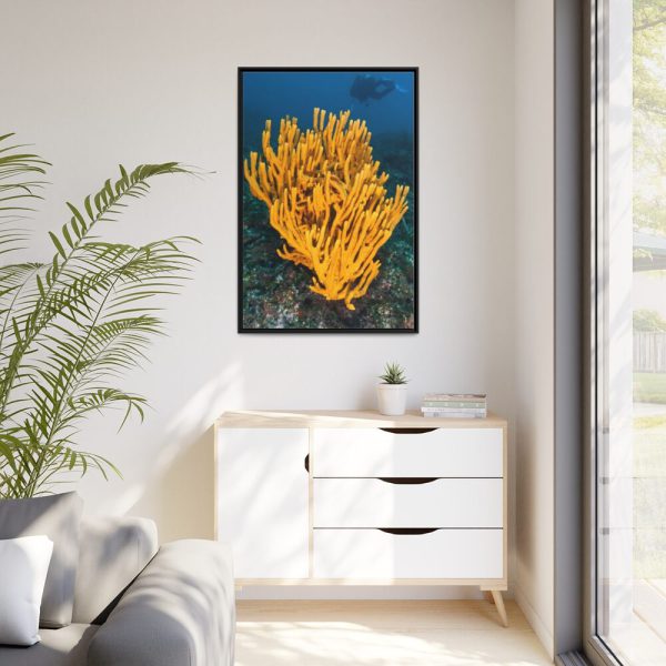 Yellow Corals Framed Canvas