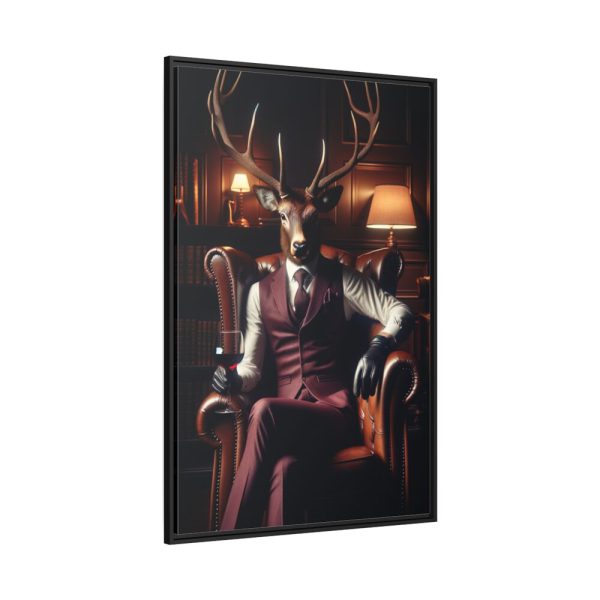 88299-15.jpg Deer Elegantly Attired Framed Canvas