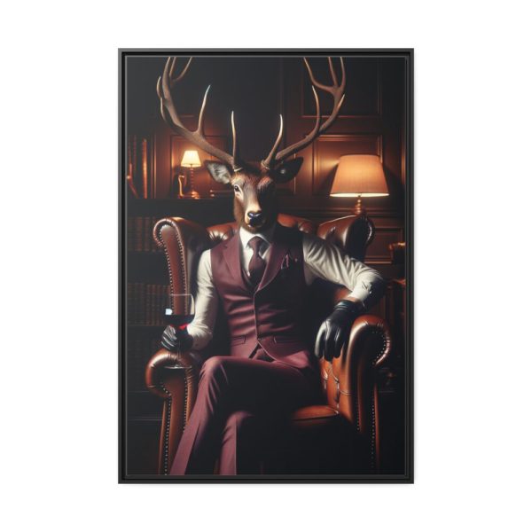 88299-16.jpg Deer Elegantly Attired Framed Canvas