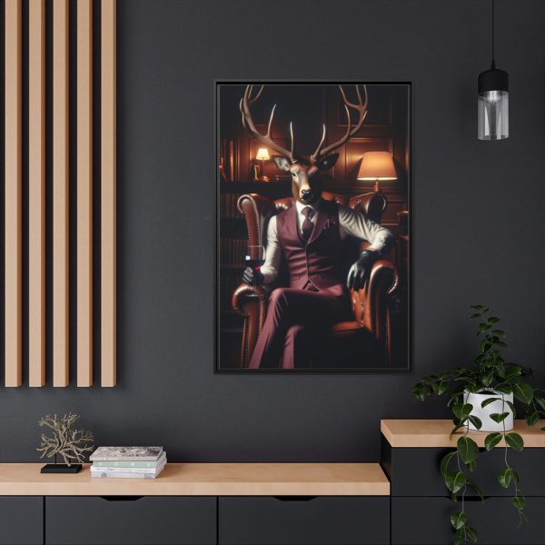88299-19.jpg Deer Elegantly Attired Framed Canvas