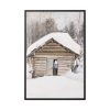 88299-21.jpg Old Woman at the Sauna Door Framed Canvas