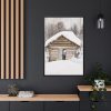 88299-24.jpg Old Woman at the Sauna Door Framed Canvas