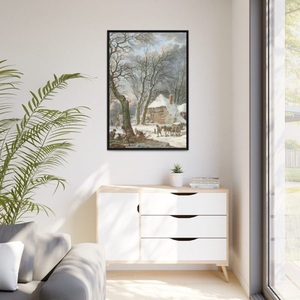 88299-3.jpg Winterlandschap by Pieter Pietersz Barbiers Framed Canvas