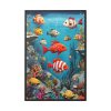 88299-31.jpg Whimsical Assortment Of Marine Life Framed Canvas