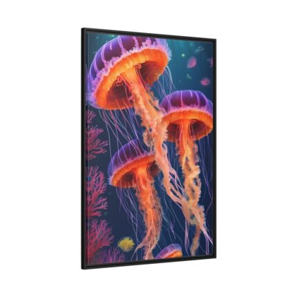Jellyfish Fantasy Underwater Framed Canvas