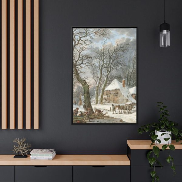 88299-4.jpg Winterlandschap by Pieter Pietersz Barbiers Framed Canvas