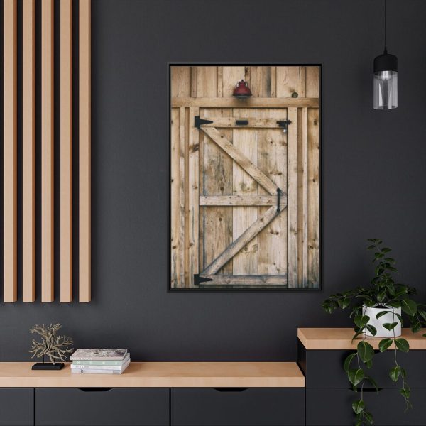 88299-49.jpg A Wooden Barn Door Framed Canvas