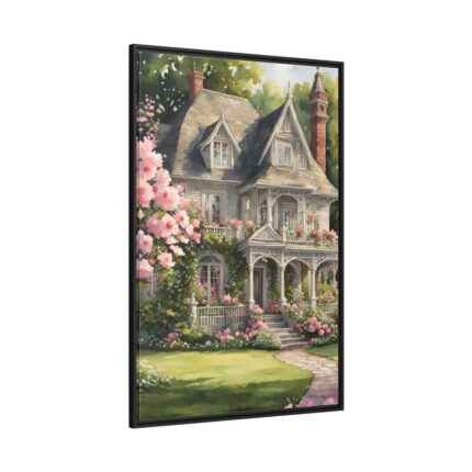 Rose Cottage Framed Canvas