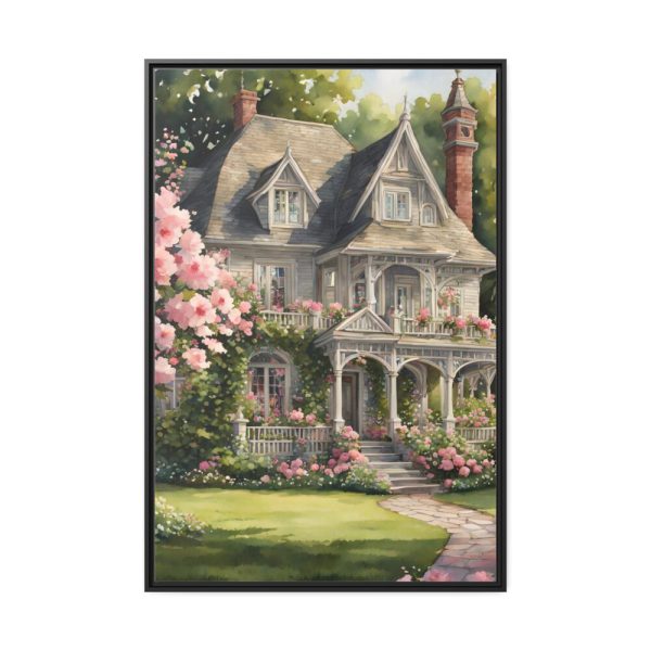 Rose Cottage Framed Canvas