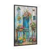 88299-60.jpg Whimsical Flowery Door Framed Canvas