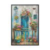 88299-61.jpg Whimsical Flowery Door Framed Canvas
