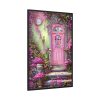 88299-70.jpg Flowersand A Pink Door Framed Canvas