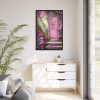 88299-73.jpg Flowersand A Pink Door Framed Canvas