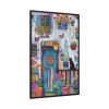 88299-80.jpg Whimsical Flowery Door Art Print Framed Canvas