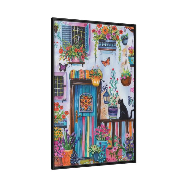 88299-80.jpg Whimsical Flowery Door Art Print Framed Canvas