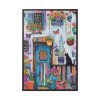 88299-81.jpg Whimsical Flowery Door Art Print Framed Canvas