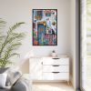 88299-83.jpg Whimsical Flowery Door Art Print Framed Canvas
