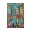 88299-86.jpg Blue Door With Black Cats Framed Canvas