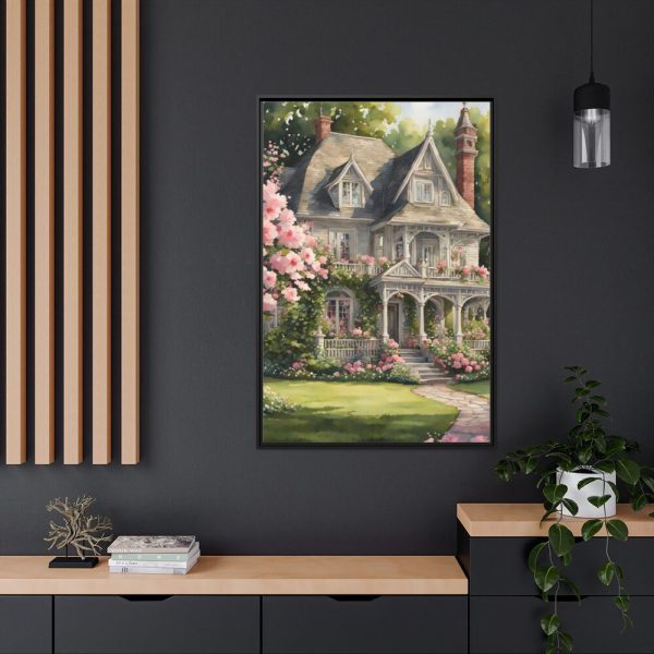 Rose Cottage Framed Canvas