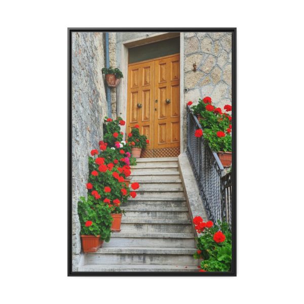 88299-91.jpg Doors With Flowers Framed Canvas