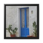 Old Blue Door Framed Canvas - Image 2