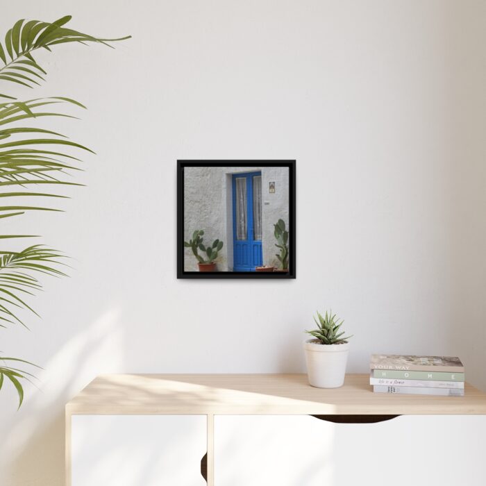 Old Blue Door Framed Canvas - Image 4