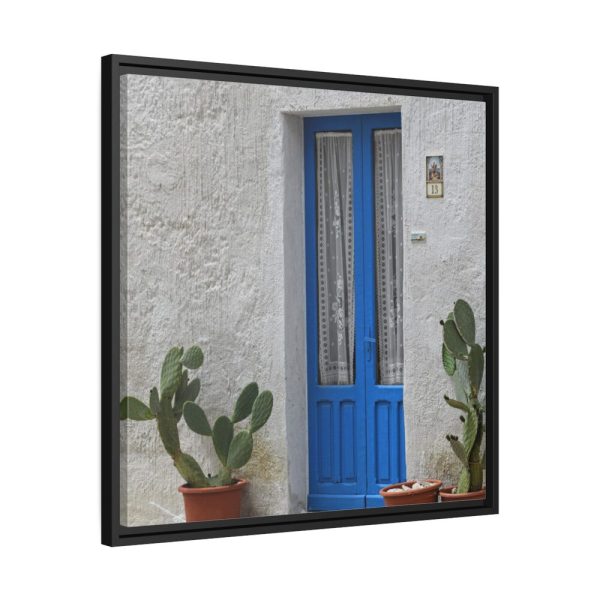 88301-1.jpg Old Blue Door Framed Canvas