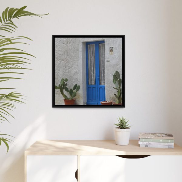 88301-3.jpg Old Blue Door Framed Canvas
