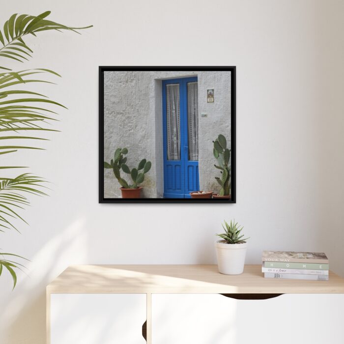 Old Blue Door Framed Canvas - Image 9