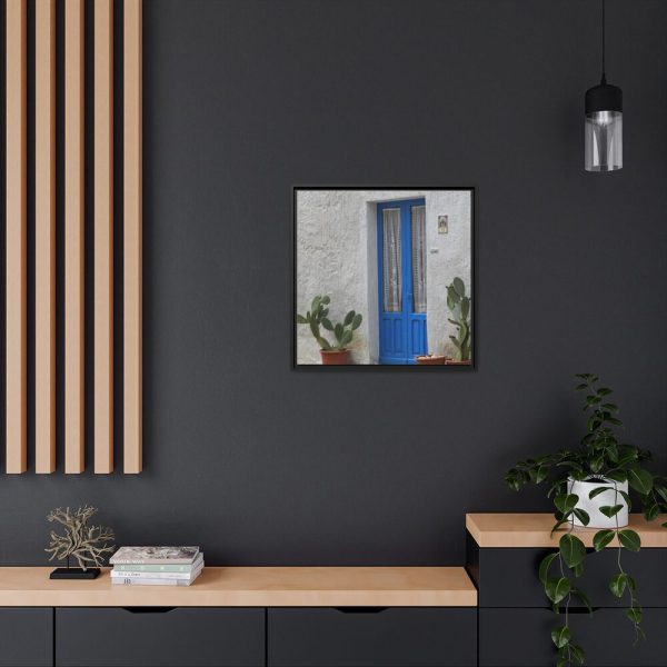 88301-4.jpg Old Blue Door Framed Canvas