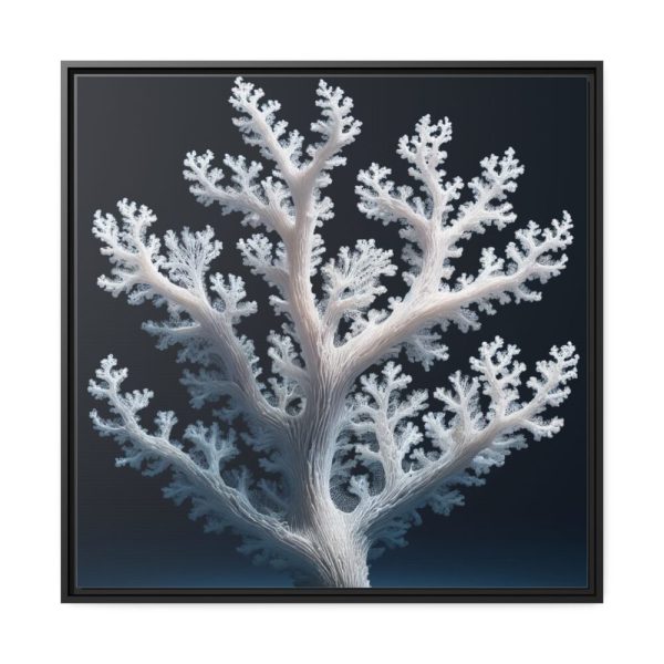 88302-1.jpg Coral Against a Dark Blue Background Framed Canvas