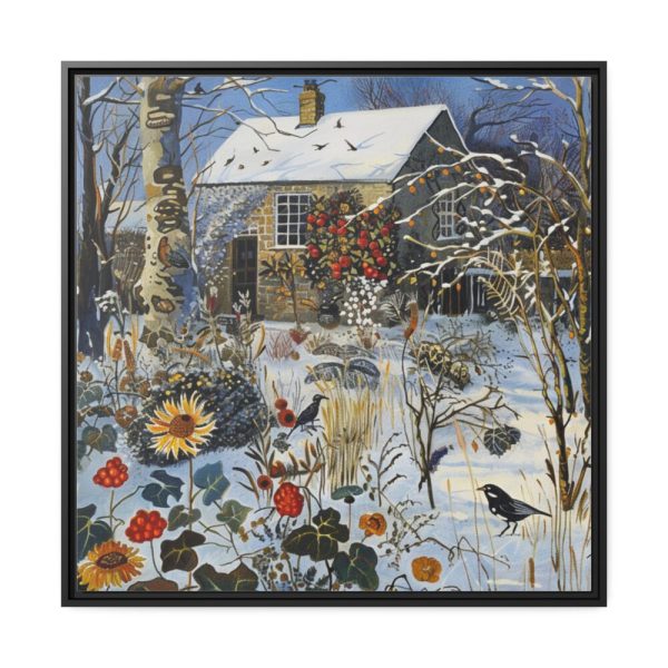 88302-11.jpg Winter Snow Whimsical Landscape Art Framed Canvas