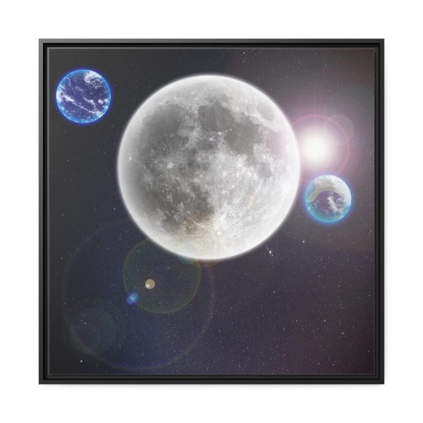 88302-111.jpg Moon in Galaxy Framed Canvas