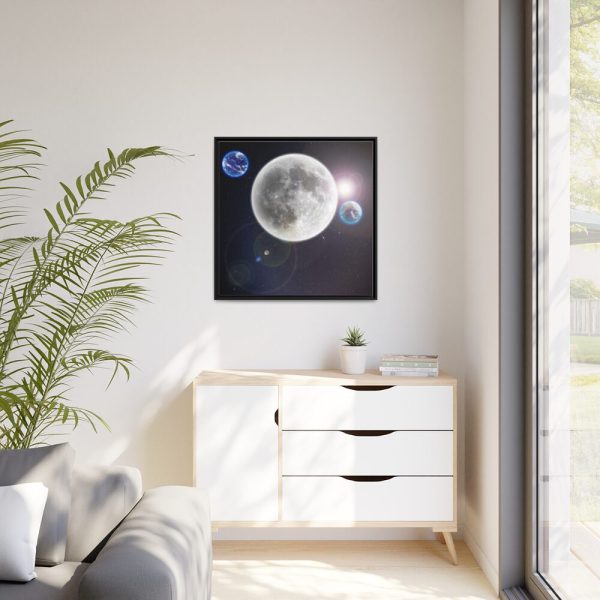 88302-113.jpg Moon in Galaxy Framed Canvas