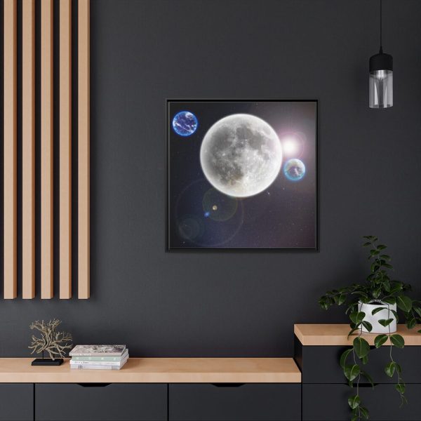 88302-114.jpg Moon in Galaxy Framed Canvas