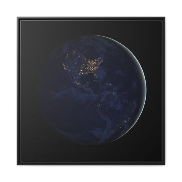 Planet Earth Framed Canvas