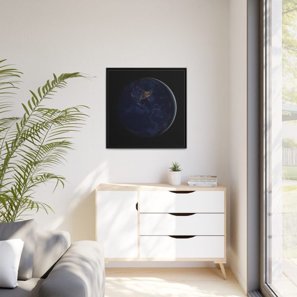 Planet Earth Framed Canvas