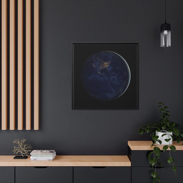 Planet Earth Framed Canvas