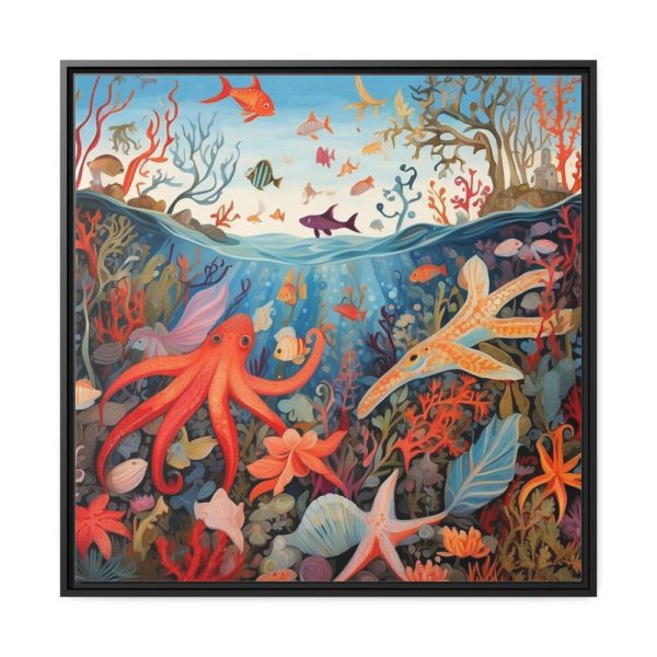88302-31.jpg Colorful Underwater Scene Art Print Framed Canvas