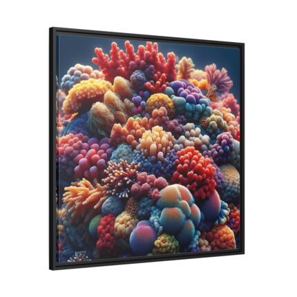 Close-Up of the Corals Framed Canvas